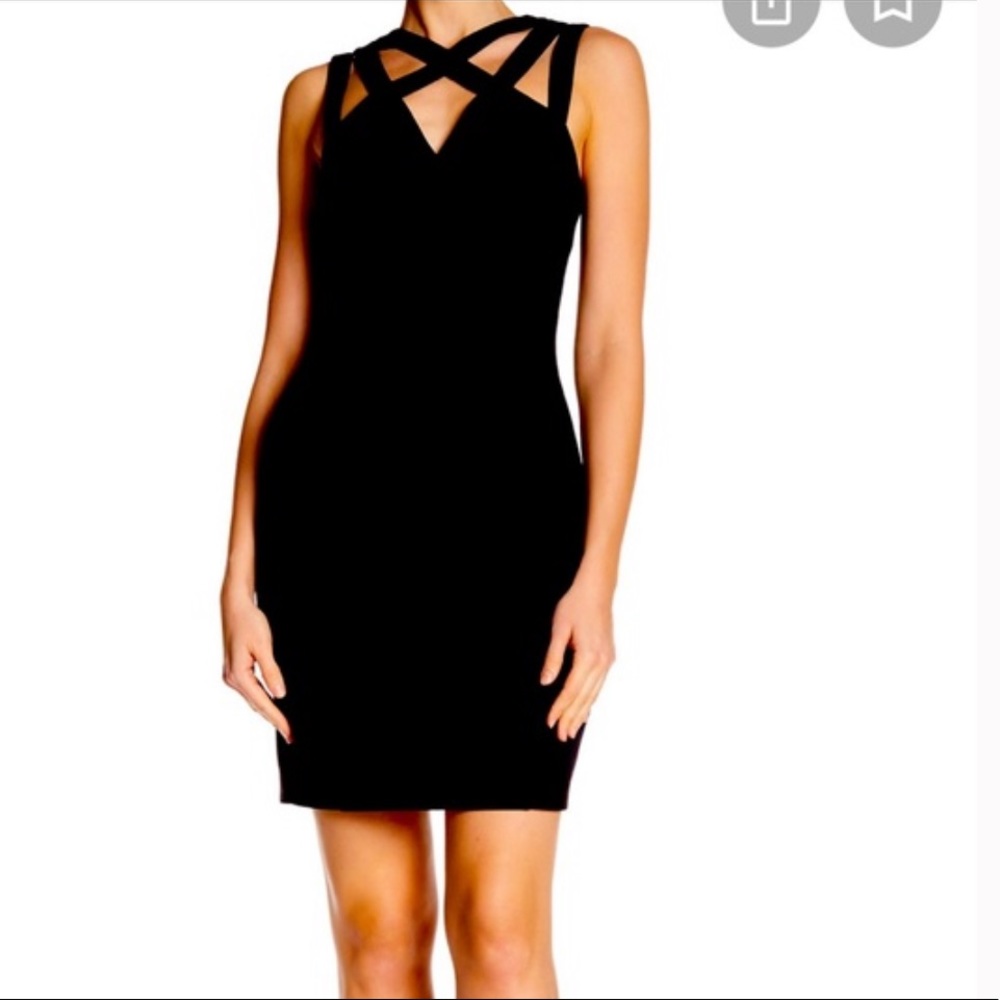 Guess cutout black cocktail dress size 2